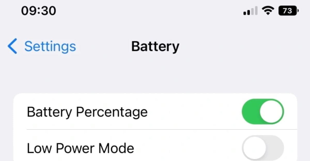 Apple iPhone 14 Pro Old Battery % Indicator