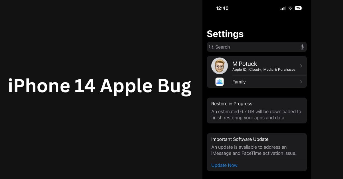 iPhone 14 Apple Bug