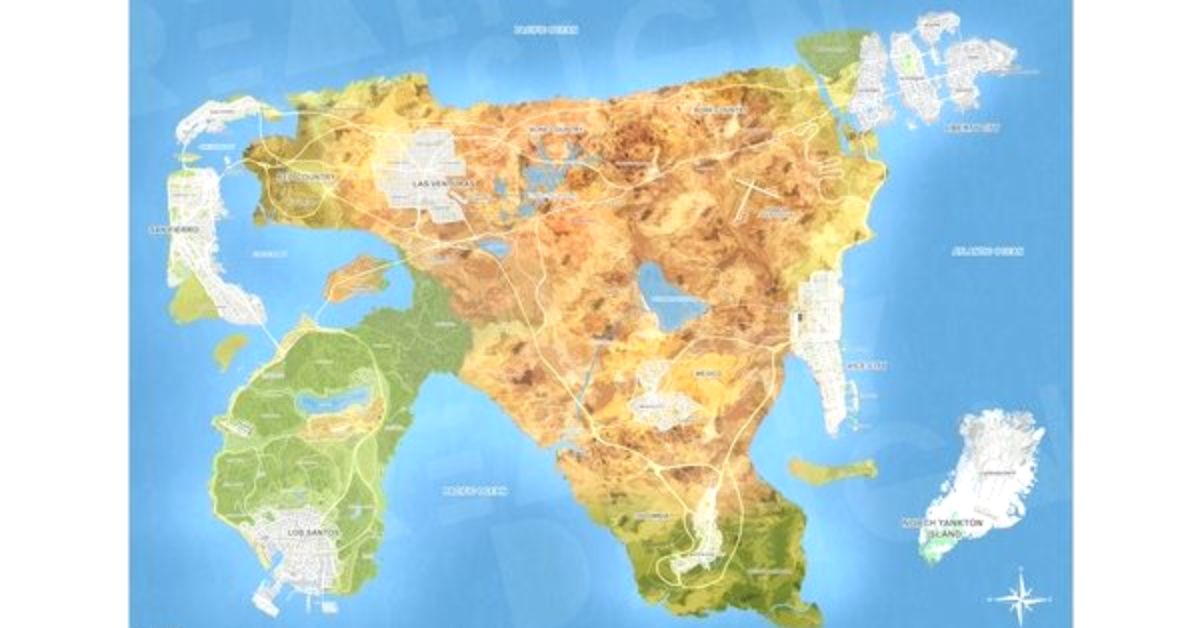 GTA 6 Map Vs GTA 5